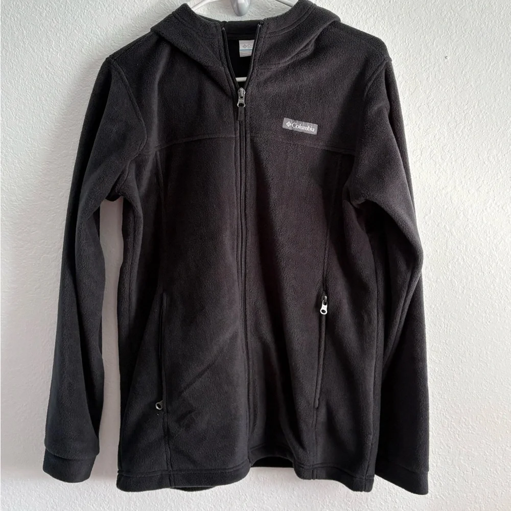 COLUMBIA BLACK FULL-ZIP FLEECE GIRLS JACKET (18-20)- WOMENS‎ MED